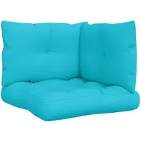 vidaXL Palletkussens 3 st oxford stof turquoise