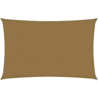 vidaXL Zonnezeil 160 g/m² 3x5 m HDPE taupe