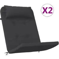 vidaXL Stoelkussens 2 st Adirondack oxford stof zwart