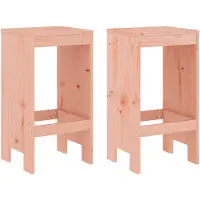 vidaXL Barkrukken 2 st 40x36x75 cm massief douglashout