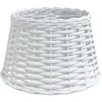 vidaXL Plafondlampenkap Ø38x23 cm wicker wit