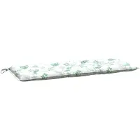 vidaXL Tuinbankkussen bladpatroon 120x50x7 cm stof