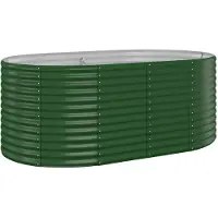vidaXL Plantenbak 175x100x68 cm gegalvaniseerd staal groen
