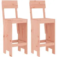 vidaXL Barkrukken 2 st 40x48,5x115,5 cm massief douglashout