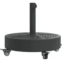 vidaXL Parasolvoet met wielen voor stok van Ø38 / 48 mm 27 kg rond