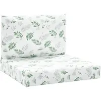 vidaXL Palletkussens 2 st bladpatroon oxford stof