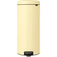 Brabantia Afvalbak met pedaal, NewIcon 1008852, 30 liter, Geluidsarme sluiting, Antislip basis, Geel