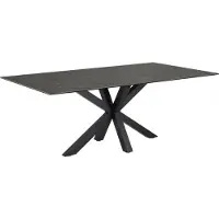 Actona Heaven eettafel 200x100 zwart keramiek