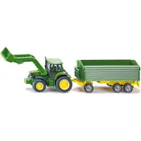 Siku 1843 JD John Deere Met Aanhangwagen Groen groen Metaal