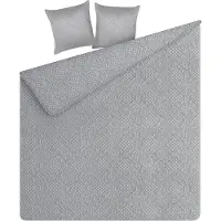Beliani Plafond, Sprei 3-delig grijs 140 x 210 cm ALAMUT (140 x 210 cm)