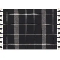 Beliani KULAC - Plaid-Zwart-Katoen