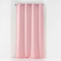 Douceur d'intérieur Vitrages PANNEAU A OEILLETS 140 x 240 CM VOILE TISSE SOANE ROSE dames 140x240 cm