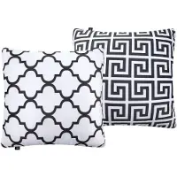 Chic Home Dubbelzijdige Sierkussenhoes 45x45cm - Grieks/Marokkaans Patroon - Velours