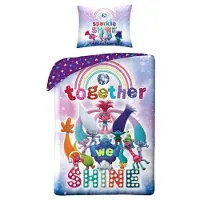 Halantex SP. z.o.o. Trolls dekbedovertrek Together we Shine! 140 x 200 cm - katoen