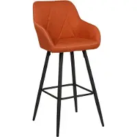 Beliani DARIEN - Barkruk-Oranje-Polyester
