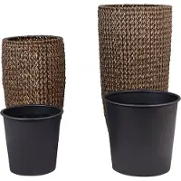 Beliani CEDRUS - Bloempot voor binnen-Bruin-PE rotan