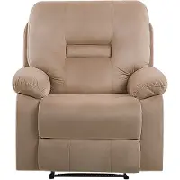 Beliani BERGEN - TV-fauteuil-Beige-Fluweel