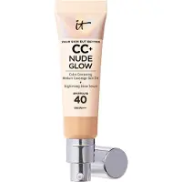 IT Cosmetics Your Skin But Better CC+ Nude Glow SPF40 Foundation - Lichte Textuur - Glow Serum met 2% Niacinamide, Hyaluronzuur, Groene thee-extract en SPF 40 - Medium - 32ml
