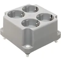 ABB 3640 deksel voor contactdoos wand/plafond (4-voudig, grijs)