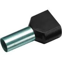 Cimco 18 2450 Dubbele adereindhulzen 6 mm² Deels geïsoleerd Zwart 100 stuk(s)