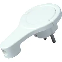 Kopp stekker extra plat 3x1,5 mm² Wit