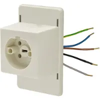 Enzo Perilex Deksel met perilex stopcontact voor lasdoos creme POWER - 4047815