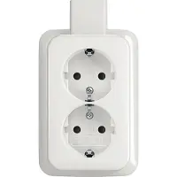 Technim Abb Busch-Jaeger Opbouw Wcd Ra Kv 2-Voudig +Montageplaat Wit Ap