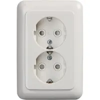 Abb Busch-Jaeger Wandcontactdoos - Dubbel - Inbouw - 302EUJT-214 SI