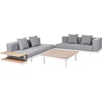 Beliani MISSANELLO - Zitgroep-Grijs-Polyester