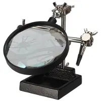 TOOL LAND Derde hand - Vergrootglas 90 mm - 2 Krokodillenklemmen