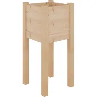 vidaXL Plantenbak 31x31x70 cm massief grenenhout