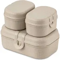 Koziol Lunchbox Koziol Bio-Circulair Pascal Mini Nature Desert Sand (3-Delig)