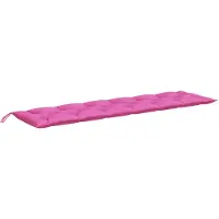 vidaXL Tuinbankkussen 200x50x7 cm stof roze