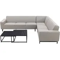 ZITT Outdoor VDG Boavista/Royalty Sunbrella loungeset - Grey - 5-delig - Rechts