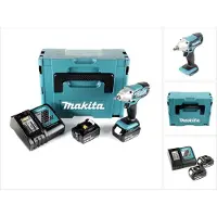 Makita DTW 190 RFJ accu-slagmoersleutel 18 V + 2x accu 3,0 Ah + snellader + Makpac