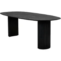 Giga Meubel Eettafel Feline Zwart 240cm