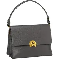 Coccinelle Leren Schoudertas Binxie Handbag Grained Leather Ardesia Grijs