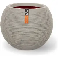 Capi Europe - Vaas bol Rib NL - 40 x 32 cm - Lichtgrijs - Opening Ø24 cm