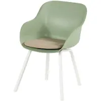 Hartman Le Soleil element dining stoel wit frame kuip sage green met taupe kussen - |