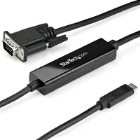 StarTech.com USB-C naar VGA adapterkabel 1m zwart