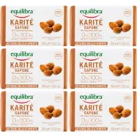 Equilibra Karite Antibacteriële Handzeep - 6 x 100g - Zeep met Shea Butter - Zeep Zonder SLES - Parabenen vrij - Geen Kleurstoffen