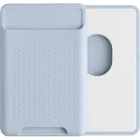 Kwmobile kaarthouder geschikt voor Apple iPhone 17 / 16 / 15 / 14 / 13 / 12 Series - Magnetische pasjeshouder compatibel met MagSafe - Creditcardhouder in lichtblauw