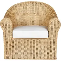 Beliani LIVADEIA - Fauteuil-Natuurlijk-Rotan