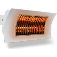 DRL Products OASI Low Glare infrarood-verwarmer Terrasstraler, 25cm x 60cm | Wit