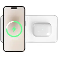 Favolt Site:2 - 2 in 1 draadloze oplader MagSafe compatibel iPhone AirPods