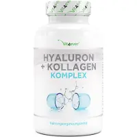 Vit4ever Hyaluronzuur-collageencomplex - 240 capsules - Premium: Met bioactieve biotine, selenium, zink, natuurlijke vitamine C uit acerola & silicium uit bamboe -