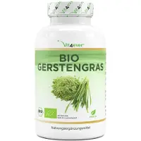 Vit4ever Biologisch gerstegras - 365 capsules - Hoog gedoseerd met 1500mg per dagelijkse portie - Biologische kwaliteit - Zonder ongewenste toevoegingen - Veganistisch |