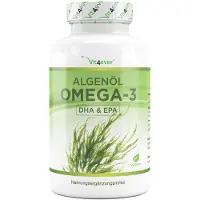 Vit4ever Omega 3 Vegan - 90 algenolie capsules - merkgrondstof: life'sOMEGA met DHA & EPA van algenolie in triglyceride vorm - laboratorium getest - weinig schadelijke stoffen - extra hoge dosering |