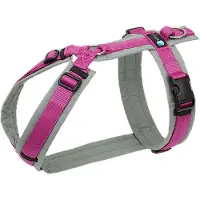 AnnyX Hondentuig - Y-tuig - Fuchsia/Grijs - maat M - Borstomvang 62-74cm -