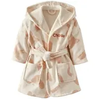 Vertbaudet Badjas baby van personaliseerbaar biokatoen HAPPY SKY beige, bedrukt
